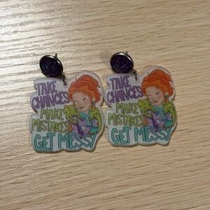 Magic School Bus Ms. Frizzle Earrings